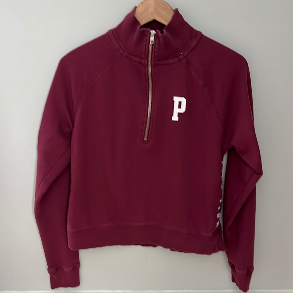 Pink Victoria’s Secret Half-zip Mock-Neck sweatshirt